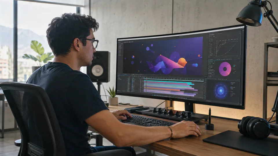 Fotografía referencial de Motion graphics y animación